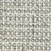 Tweed-like fabric texture, off-white and light gray, dense irregular weave with subtle beige and silver heathered effect, durable textile.